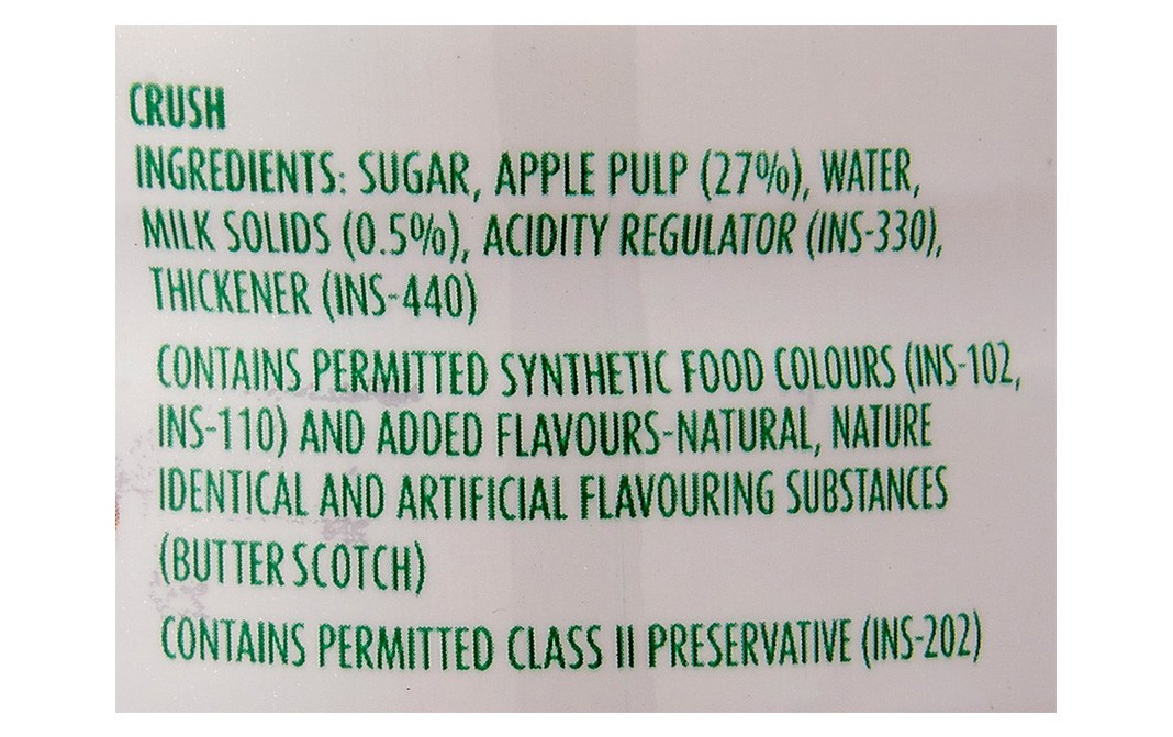 Mapro Butterscotch Flavoured Apple Crush   Plastic Bottle  750 millilitre